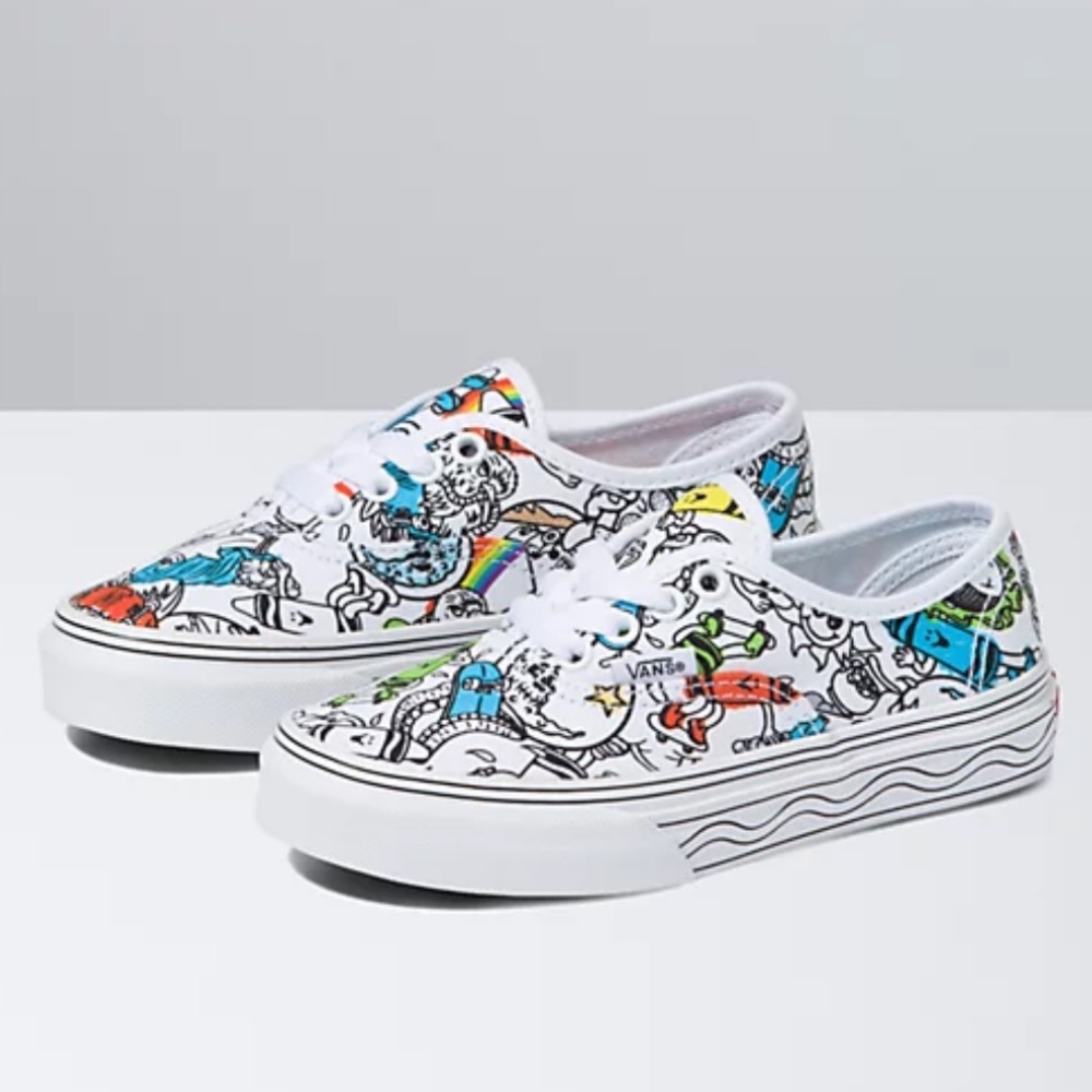 NIB Crayola Edition Kids Vans Sneakers size 13 EU 30.5